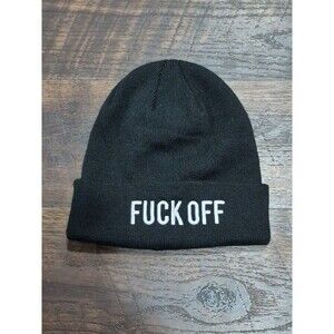 Spencers F*** OFF  Beanie Black Cuff Cap